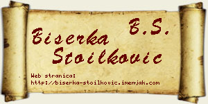 Biserka Stoilković vizit kartica